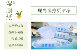 启创湿厕纸60抽